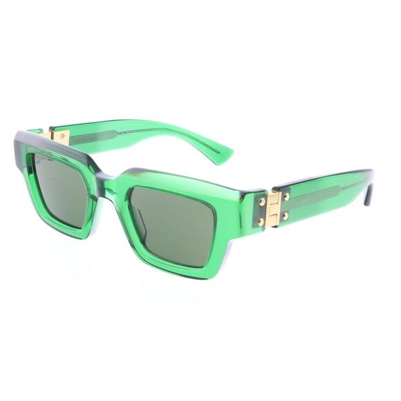 Bottega Veneta BV1230S-002 Green Transparent Square Sunglasses